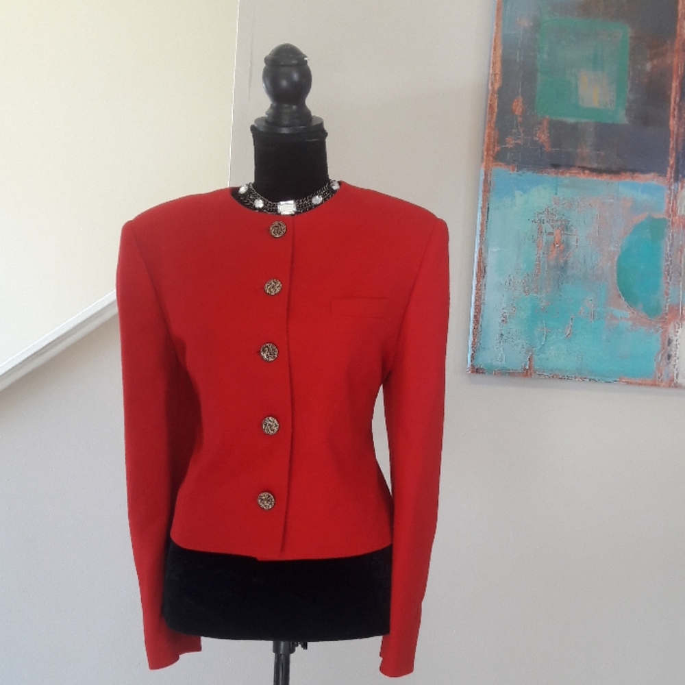 Cross Country Fashion/ Red/ Wool Blazer